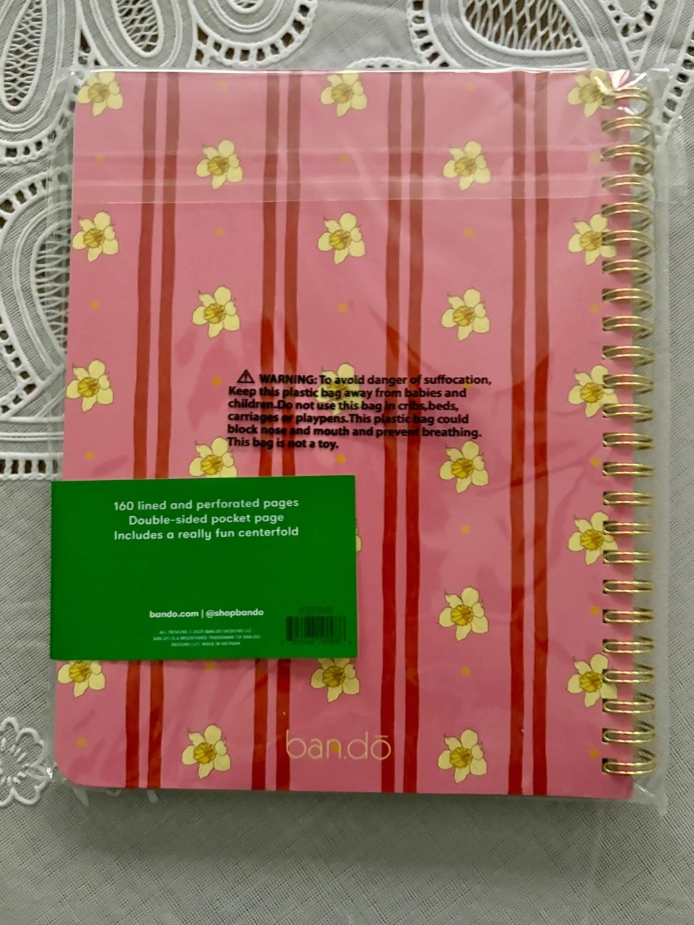 Ban.do Floral Garden Journal and Sticky Notes Set